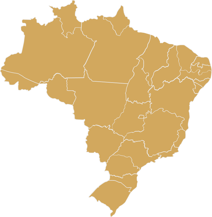 Mapa de atendimento Brasil